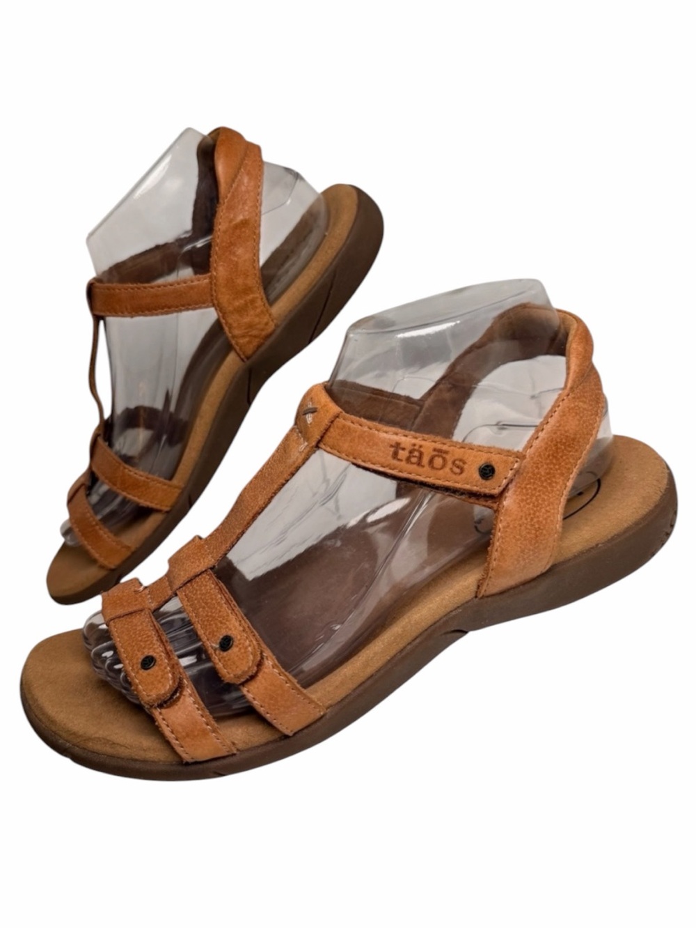 Taos Trophy 2 Honey Leather Comfort Sandals Women 9 EU 40